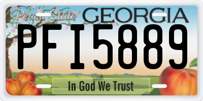 GA license plate PFI5889
