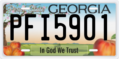 GA license plate PFI5901