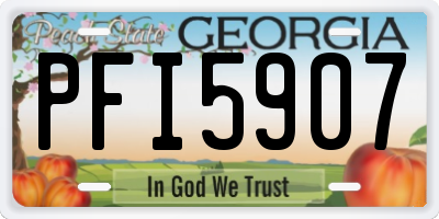 GA license plate PFI5907