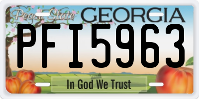GA license plate PFI5963