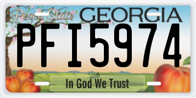 GA license plate PFI5974