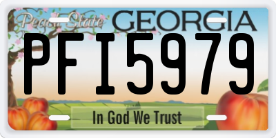 GA license plate PFI5979