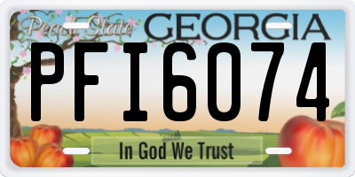 GA license plate PFI6074