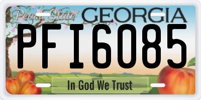 GA license plate PFI6085
