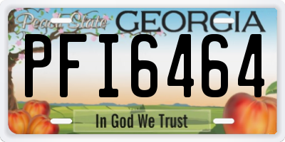 GA license plate PFI6464