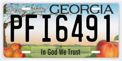 GA license plate PFI6491