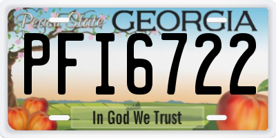 GA license plate PFI6722