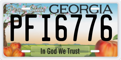 GA license plate PFI6776