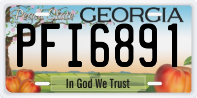 GA license plate PFI6891