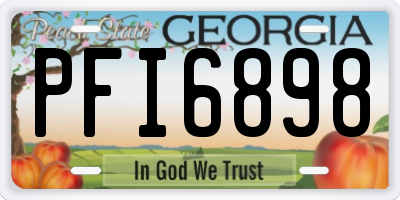 GA license plate PFI6898