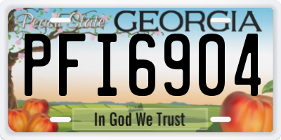 GA license plate PFI6904