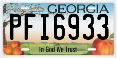 GA license plate PFI6933