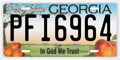 GA license plate PFI6964