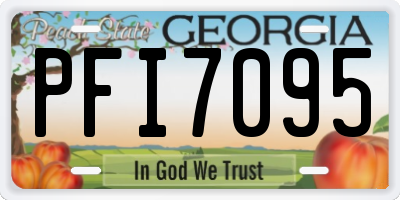 GA license plate PFI7095