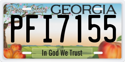 GA license plate PFI7155