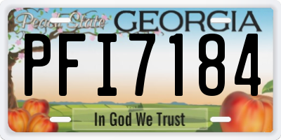 GA license plate PFI7184