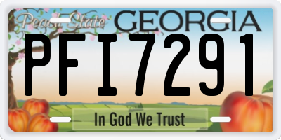 GA license plate PFI7291