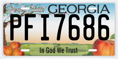 GA license plate PFI7686
