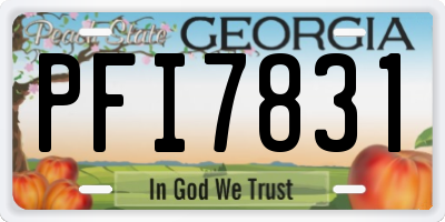 GA license plate PFI7831