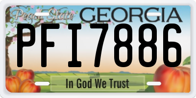 GA license plate PFI7886