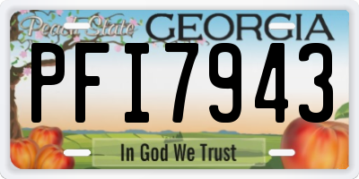 GA license plate PFI7943