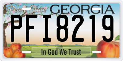 GA license plate PFI8219