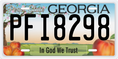 GA license plate PFI8298