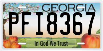GA license plate PFI8367