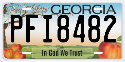 GA license plate PFI8482