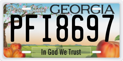 GA license plate PFI8697