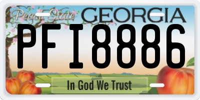 GA license plate PFI8886