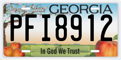 GA license plate PFI8912