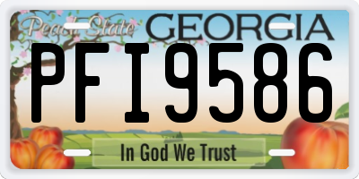 GA license plate PFI9586