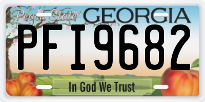 GA license plate PFI9682