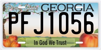 GA license plate PFJ1056