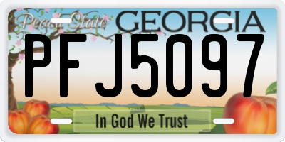 GA license plate PFJ5097