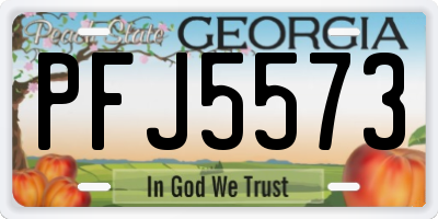 GA license plate PFJ5573