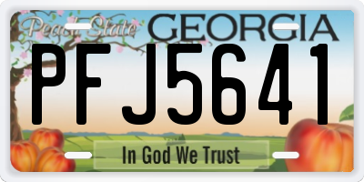 GA license plate PFJ5641
