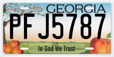 GA license plate PFJ5787