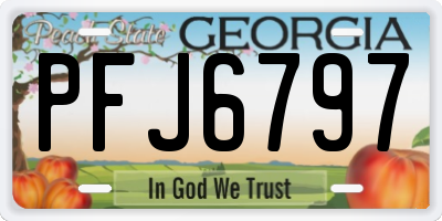 GA license plate PFJ6797