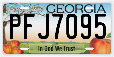 GA license plate PFJ7095
