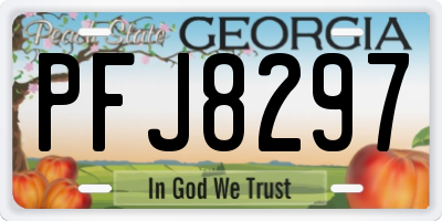 GA license plate PFJ8297