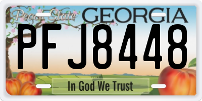 GA license plate PFJ8448