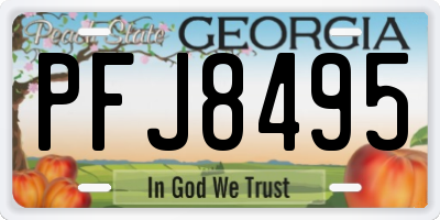 GA license plate PFJ8495