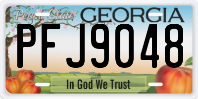 GA license plate PFJ9048