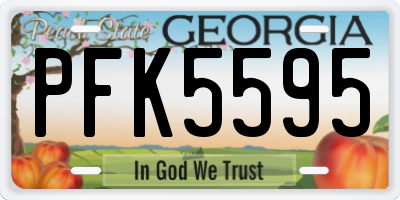 GA license plate PFK5595