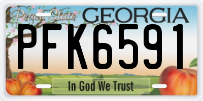 GA license plate PFK6591