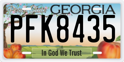 GA license plate PFK8435