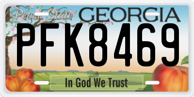 GA license plate PFK8469