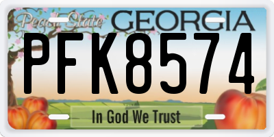 GA license plate PFK8574